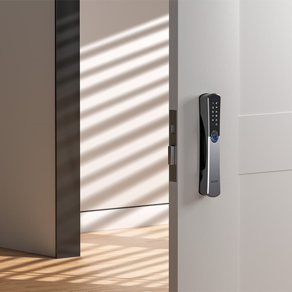 Fechadura Digital De Embutir Elsys ESF-DE6100I Samba, Biométrica, Wi-Fi, IP55, Entrada USB-C, Preto - 998903161340 - view 7