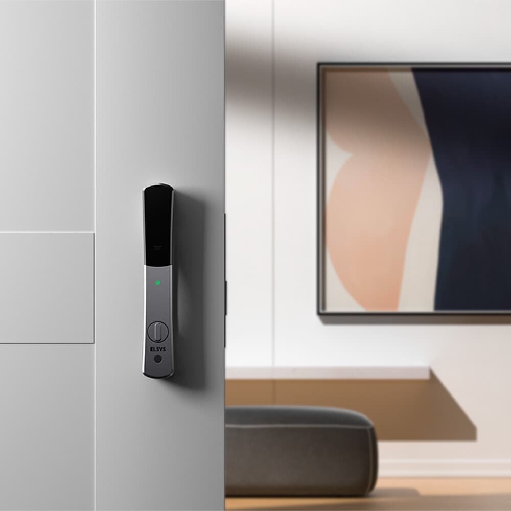 Fechadura Digital De Embutir Elsys ESF-DE6100I Samba, Biométrica, Wi-Fi, IP55, Entrada USB-C, Preto - 998903161340 - view 10