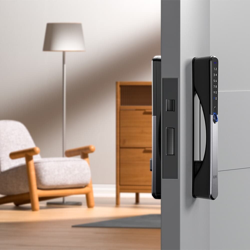 Fechadura Digital De Embutir Elsys ESF-DE6100I Samba, Biométrica, Wi-Fi, IP55, Entrada USB-C, Preto - 998903161340 - view 11