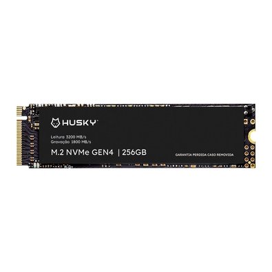 SSD Gen4 Husky ThunderBoost, 256GB, M.2 NVMe, Leitura 3200 MB/s, Escrita 1800 MB/s - HSSD256GEN4
