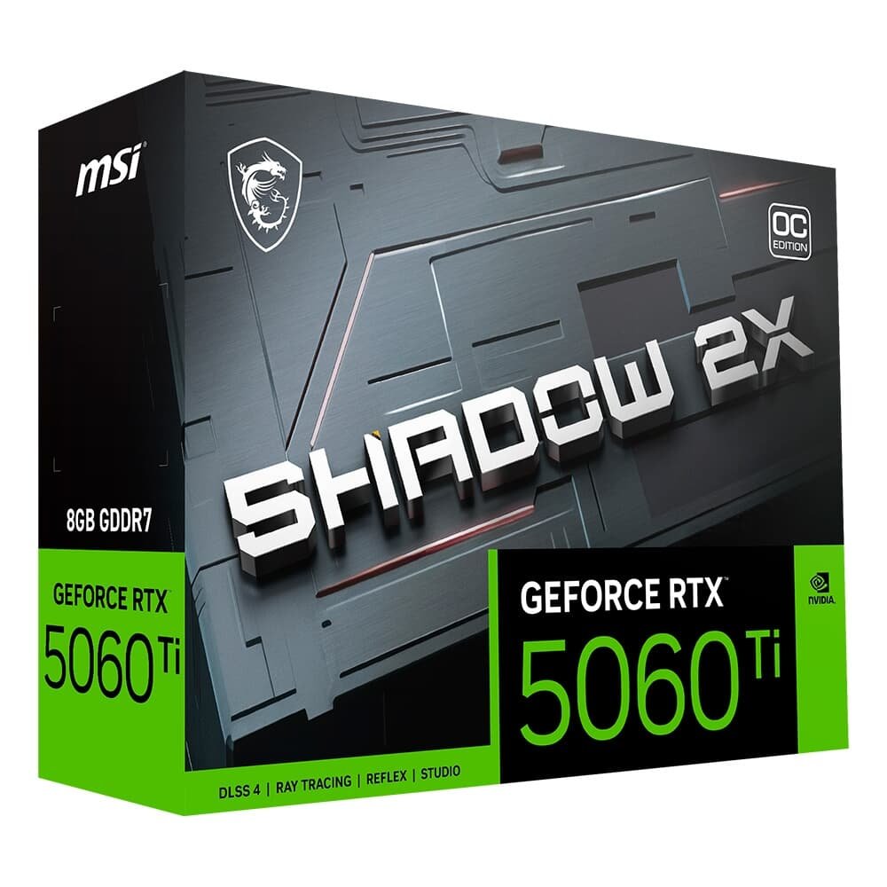 Placa de Vídeo MSI GeForce RTX 5060 Ti 8G SHADOW 2X OC PLUS NVIDIA GeForce, 8GB GDDR7, 128-bit - G506T-8S2CP - view 10