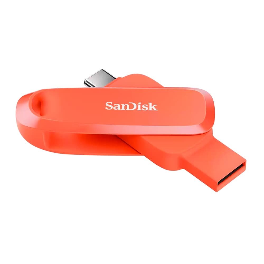 Pen Drive 256GB SanDisk Phone Drive, USB-C/A 3.2 Gen 1, Laranja - SDDDC6-256G-G46NO