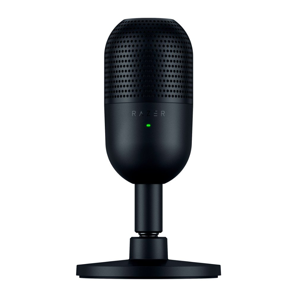 Microfone Razer Seiren V3 Mini, Condensador, Sensor Tap-to-Mute, Ultra Compacto, USB, Preto - RZ19-05050100