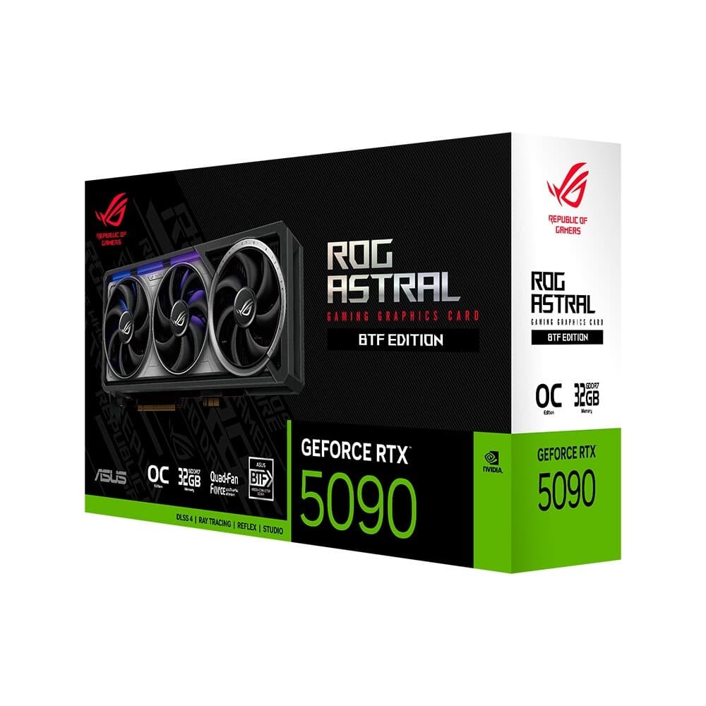 Imagem 10 de 11 do produto Placa de Vídeo ASUS ROG Astral GeForce RTX 5090 32GB GDDR7 BTF OC Edition, Quad Fan, Ray Tracing, DLSS 4, Aura Sync - 90YV0NF0-M0NA00