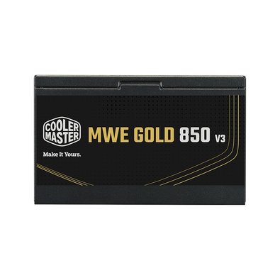 Fonte Cooler Master MWE Gold 850 V3, 850W, 80 Plus Ouro, ATX 3.1, PFC Ativo, Preto - MPE-8506-ACAG-BBR