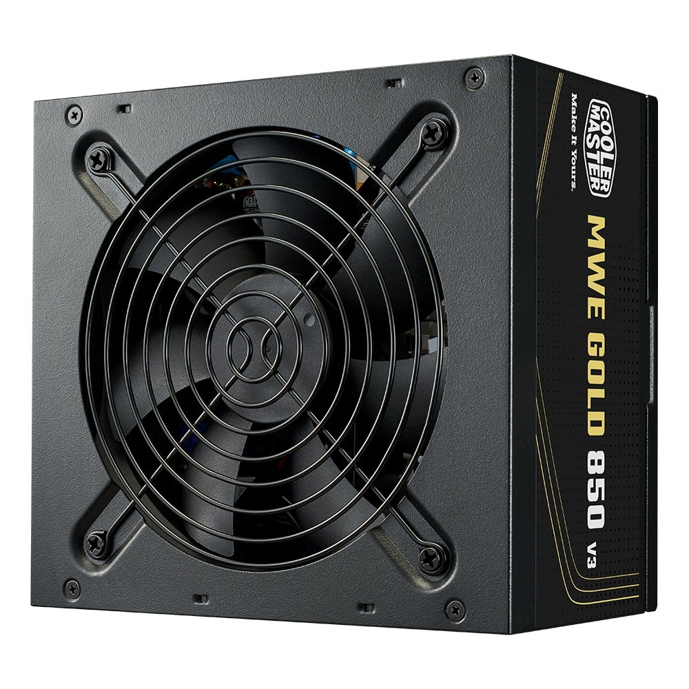 Fonte Cooler Master MWE Gold 850 V3, 850W, 80 Plus Ouro, ATX 3.1, PFC Ativo, Preto - MPE-8506-ACAG-BBR