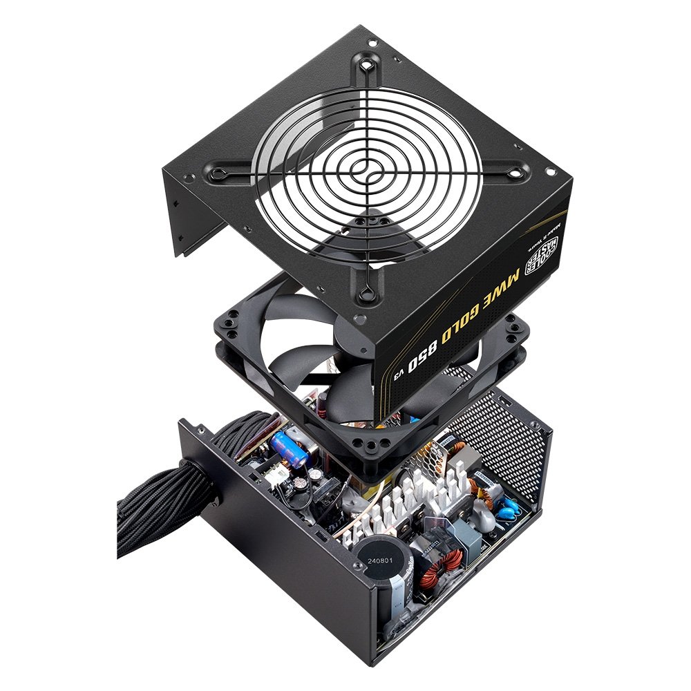 Fonte Cooler Master MWE Gold 850 V3, 850W, 80 Plus Ouro, ATX 3.1, PFC Ativo, Preto - MPE-8506-ACAG-BBR - view 8