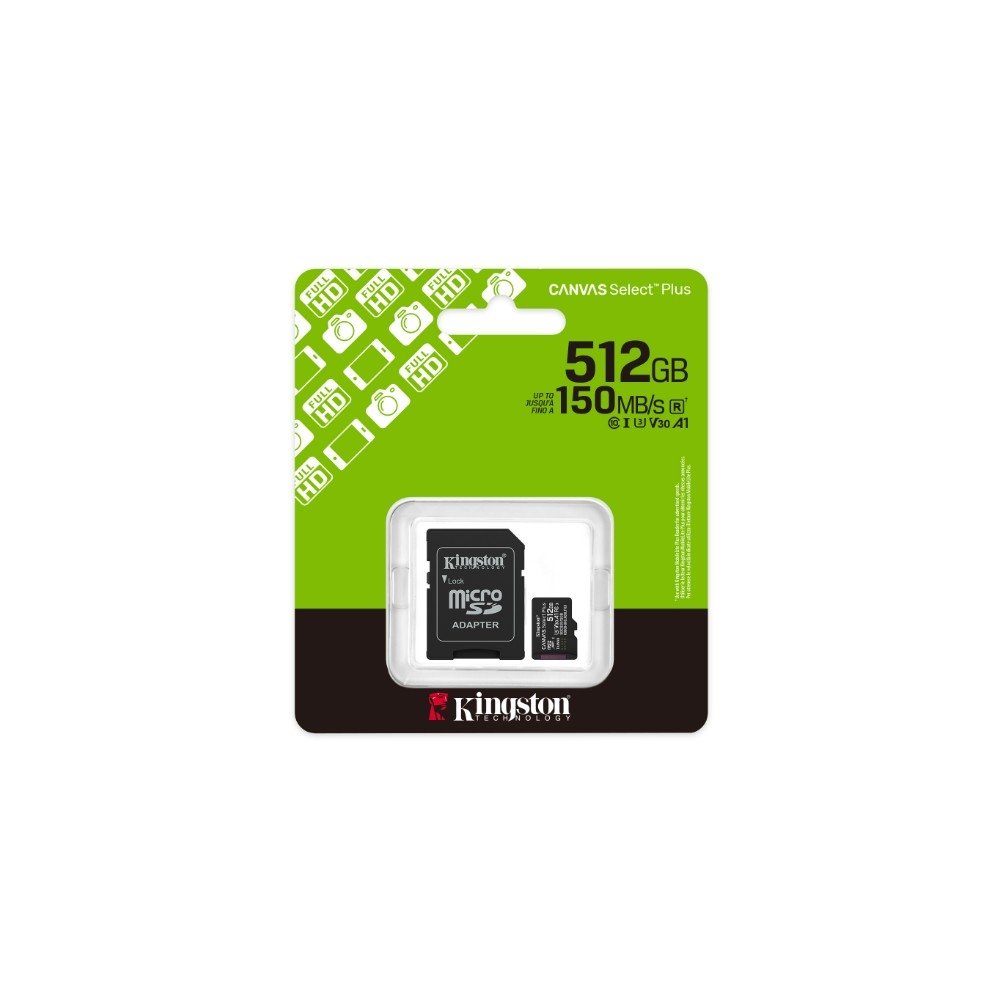 Cartão de Memória ( Balão.info), Canvas Select Plus, microSDXC, 512GB, Gen3 150MB/s, Classe A1 com adaptador - SDCS3/512GB - foto 5