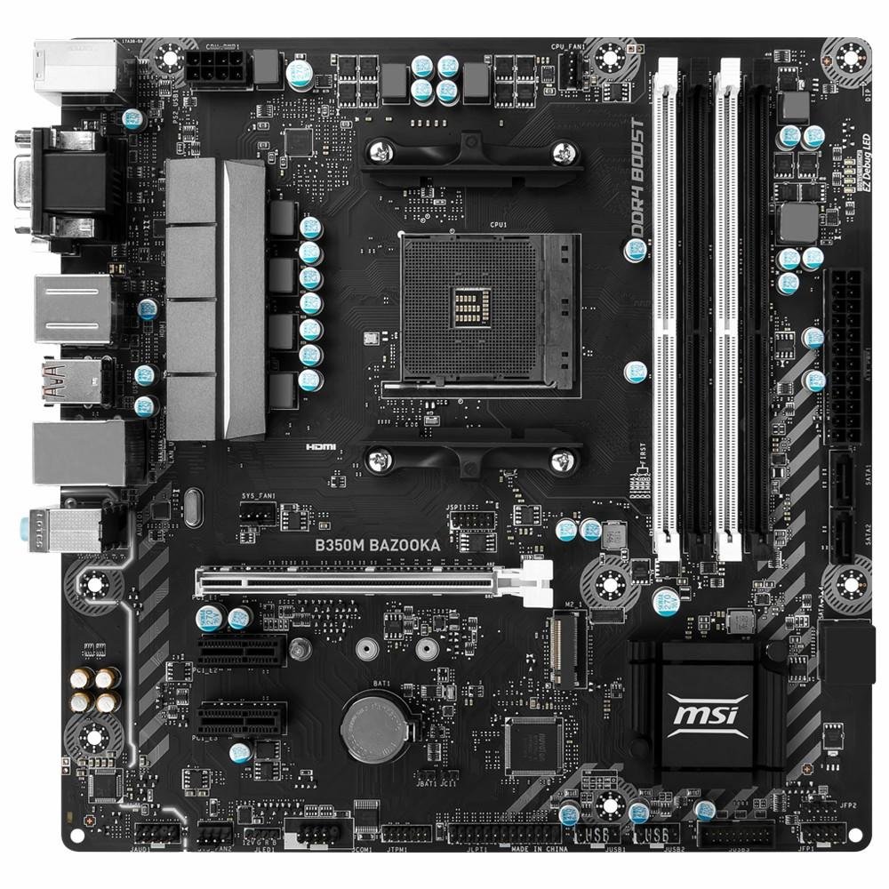 Placa-Mãe MSI p/ AMD AM4 mATX B350M BAZOOKA DDR4 Placa-Mãe MSI p/ AMD AM4 mATX B350M BAZOOKA DDR4