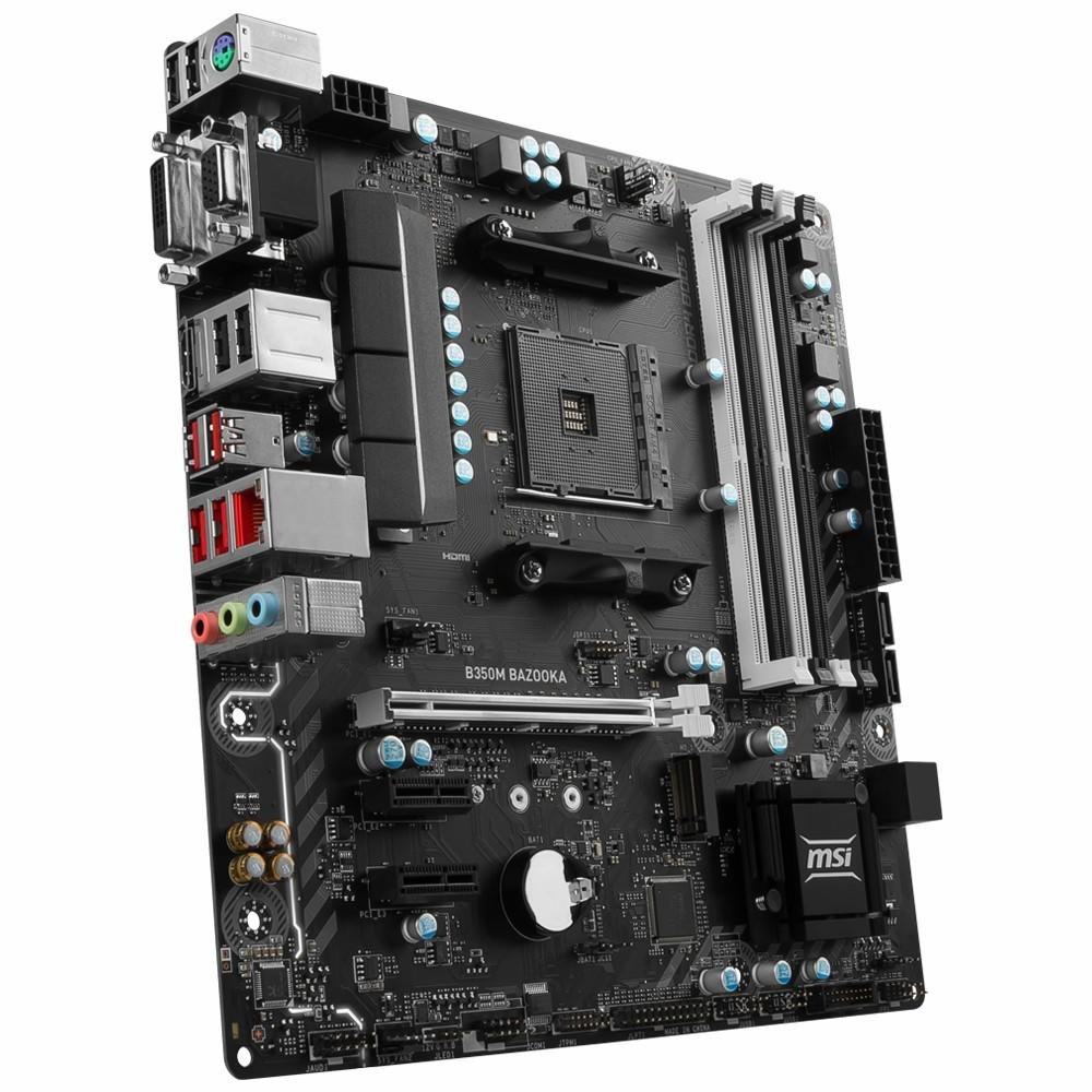 Placa-Mãe MSI p/ AMD AM4 mATX B350M BAZOOKA DDR4 Placa-Mãe MSI p/ AMD AM4 mATX B350M BAZOOKA DDR4
