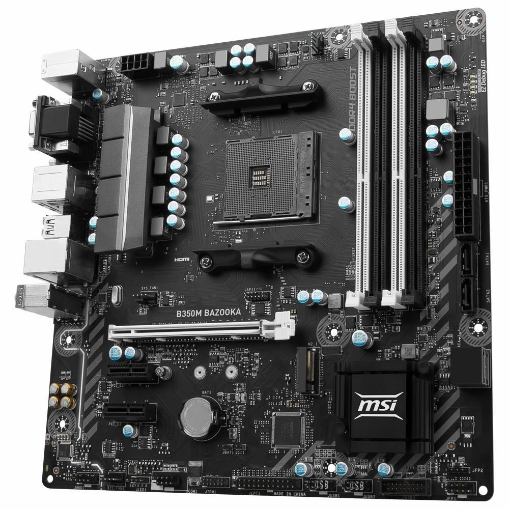 Placa-Mãe MSI p/ AMD AM4 mATX B350M BAZOOKA DDR4 Placa-Mãe MSI p/ AMD AM4 mATX B350M BAZOOKA DDR4