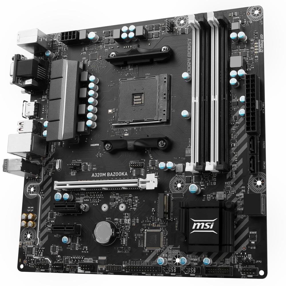 Placa-Mãe MSI A320M Bazooka, AMD AM4, mATX, DDR4