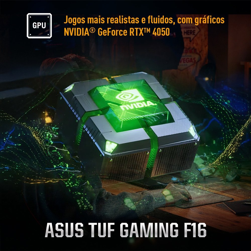 "Notebook Gamer ASUS TUF Gaming F16 Intel Core i7, GeForce RTX 4050, 8 GB, 512 GB SSD, KeepOS, 16.0"" FHD 144Hz, Cinza Mecha - FX607VU-RL008" - view 3