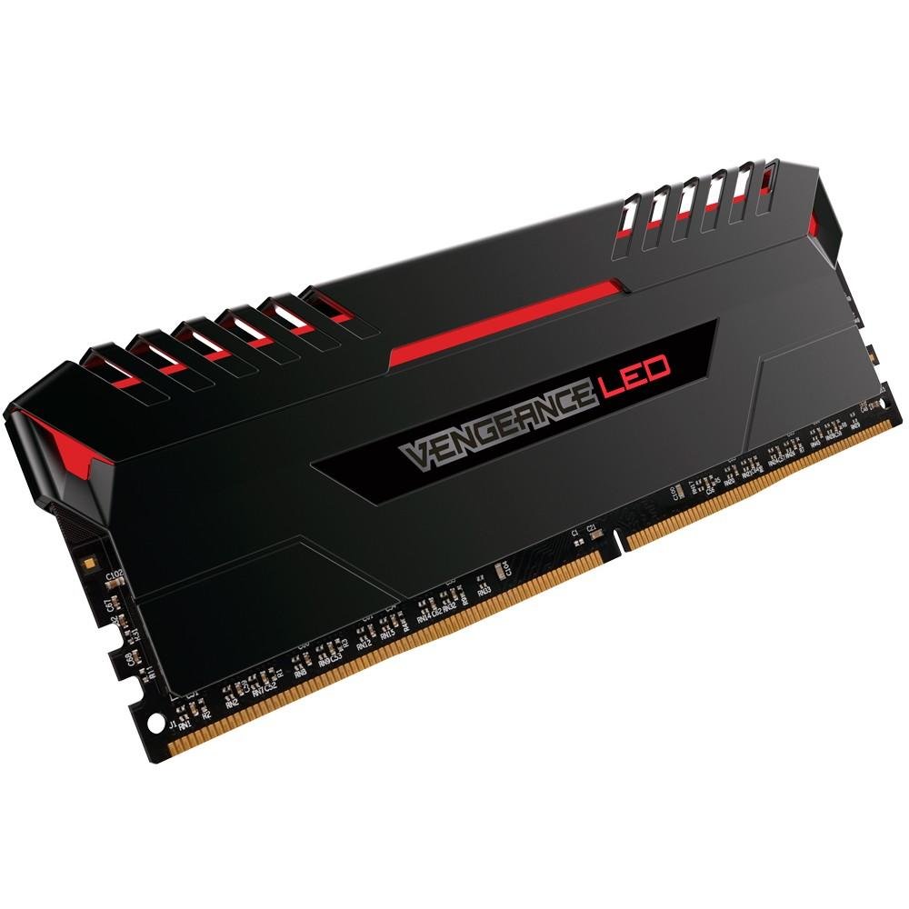 Imagem 2 de 3 do produto Memória Corsair Vengeance LED 16GB (2x8GB) 3200Mhz DDR4 CL16 Red - CMU16GX4M2C3200C16R
