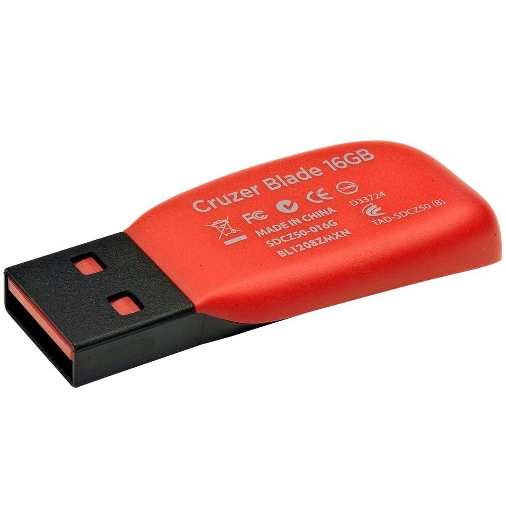 Pen Drive 16GB SanDisk Cruzer Blade, USB 2.0, Preto - SDCZ50-016G( Balão.info - foto 3