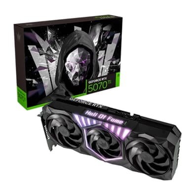  Galax GeForce RTX 5070 Ti HOF Gaming Black NVIDIA Geforce, 16GB, GDDR7, 256-bits, Triple Fan, DLSS 4, DirectX - 527200-0771