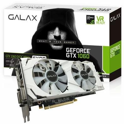 GALAX GeForce GTX1060 White 6G 3種BM完走動作品 黒よりチョイ速、GALAXから白いGTX1060「GeForce GTX 1060 EXOC