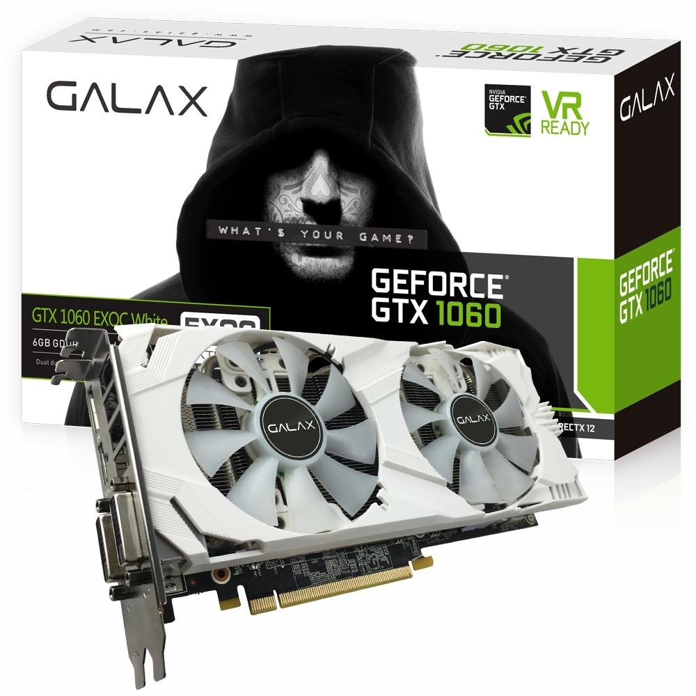 Graphics Card Galax Gtx 1060 6gb Exoc White Nvidia Geforce Gtx