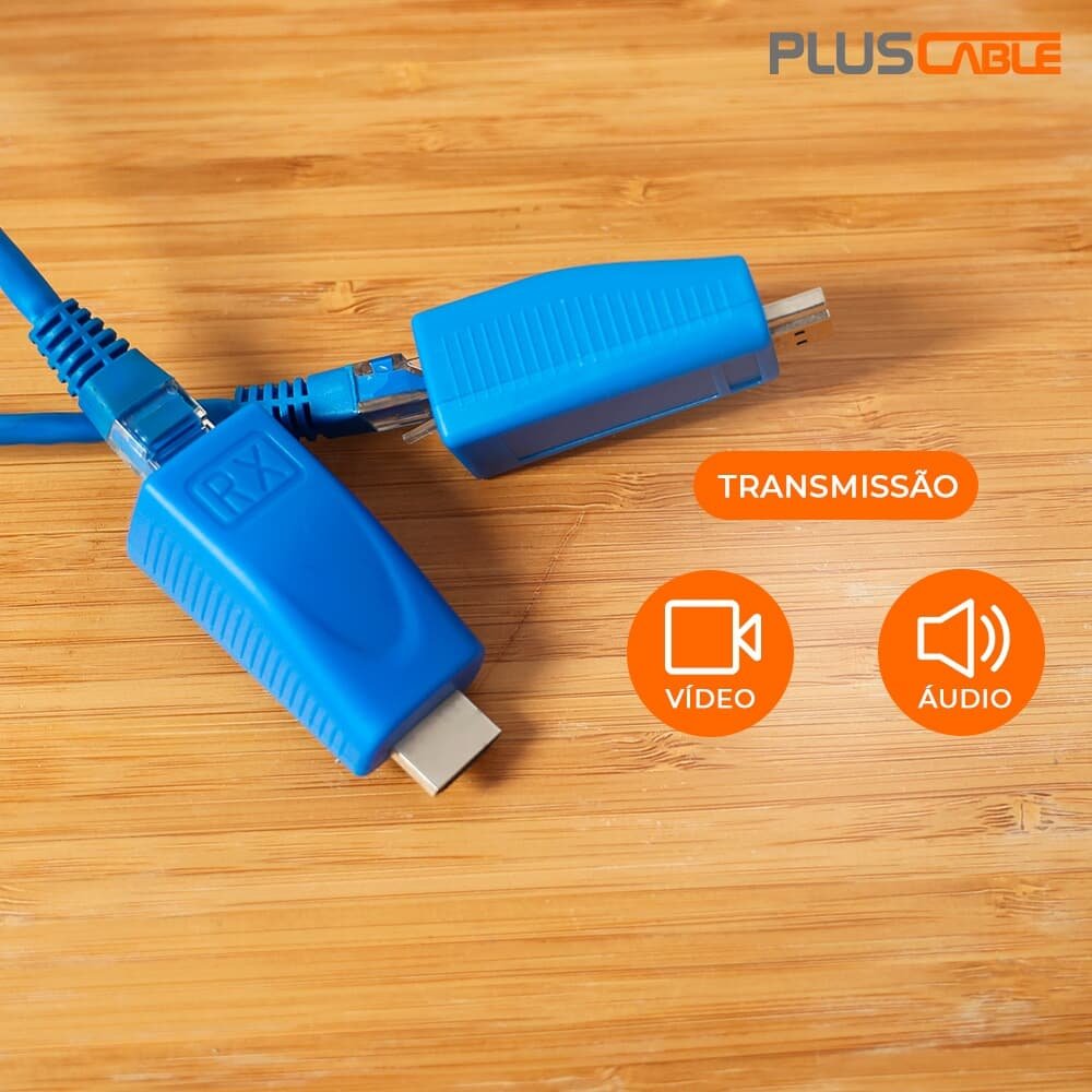 Adaptador PlusCable RJ45 Ethernet para HDMI - ADP-( Balão.info - foto 5