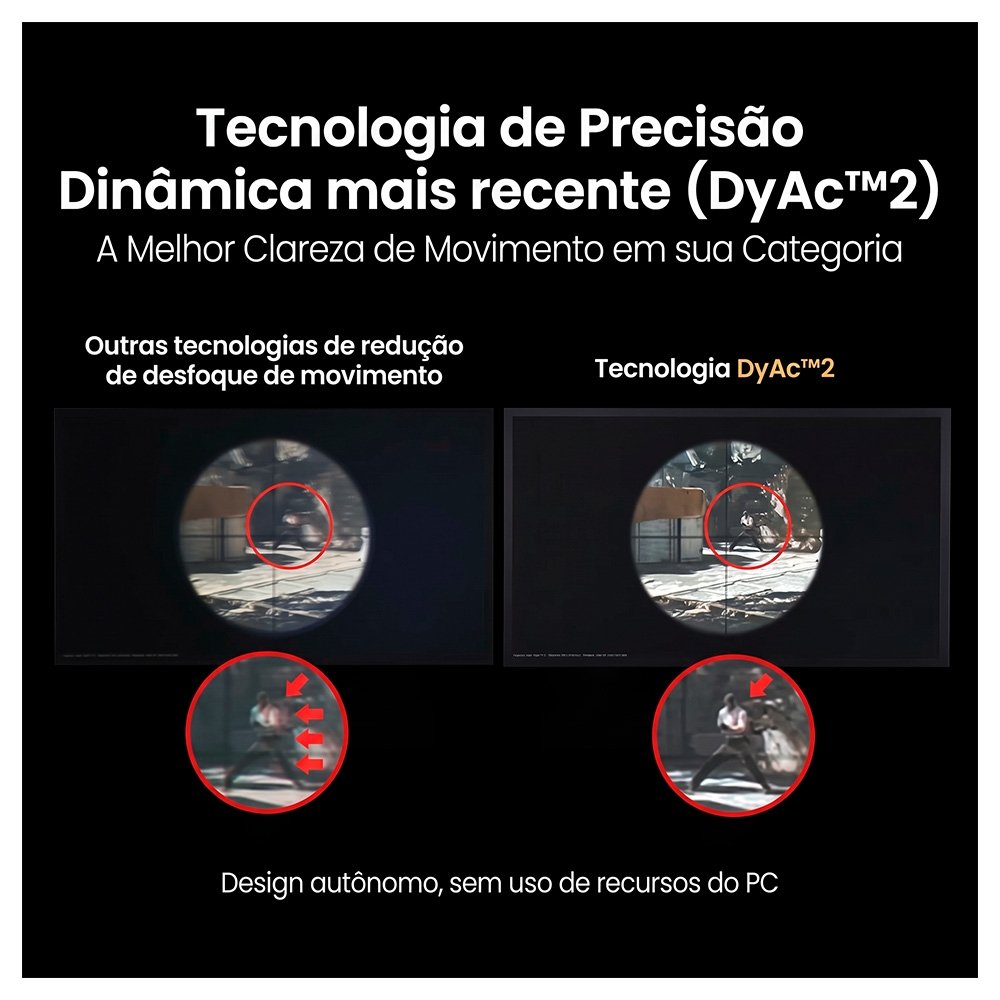 Imagem 5 de 15 do produto Monitor Gamer ZOWIE 24.1", Full HD, 600Hz, 1ms, Fast TN, DyAc 2, DisplayPort e HDMI, Altura Ajustável, Preto - XL2586X+