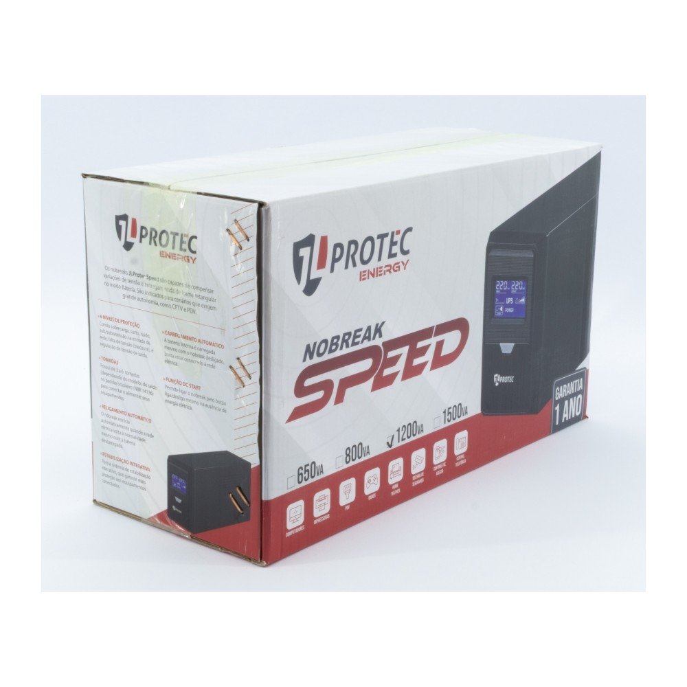 Nobreak JL Protec Speed 1200VA, Mono, 220V - JLSPEED1200VA220V - view 8