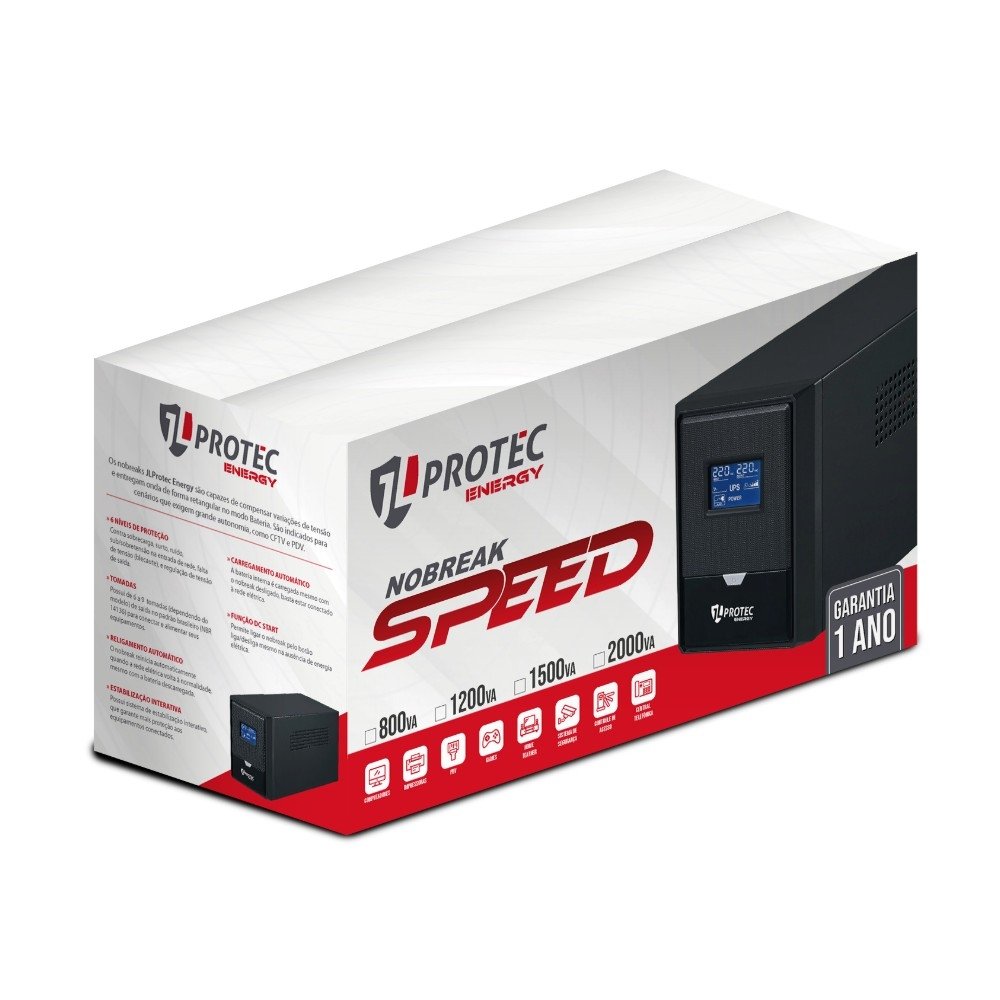 Nobreak JL Protec Speed 1200VA, Mono, 220V - JLSPEED1200VA220V - view 11