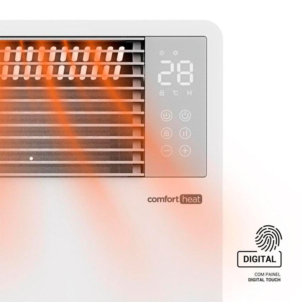 Aquecedor Eos Comfort Heat Eaq04 Eletrico, Digital Convecçao, Piso ou parede, 220V - B204695 - view 4