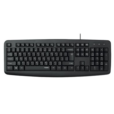 Teclado Rapoo NK2600, 104 Teclas de Membrana, Teclas Multimídia, ABNT, Resistente a Líquidos, USB, Preto - NK2600