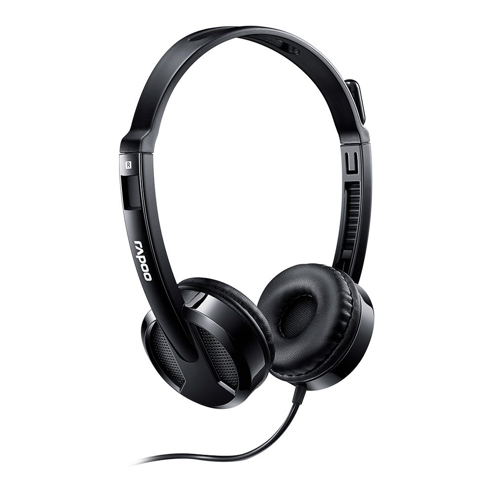 Headset Rapoo H100, Áudio Estéreo, Microfone com Redução de Ruído, Conector P2, Preto - H100