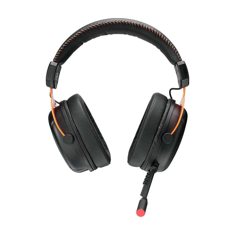 Headset Gamer Rapoo VH350S, RGB, Microfone com Cancelamento de Ruído, Preto e Laranja - VH350S