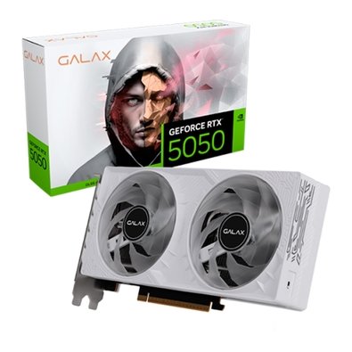  Galax RTX 5050 1-Click OC White NVIDIA Geforce, 8GB, GDDR6, 2602MHz, 128-bit - 55NSL8MHCZBS
