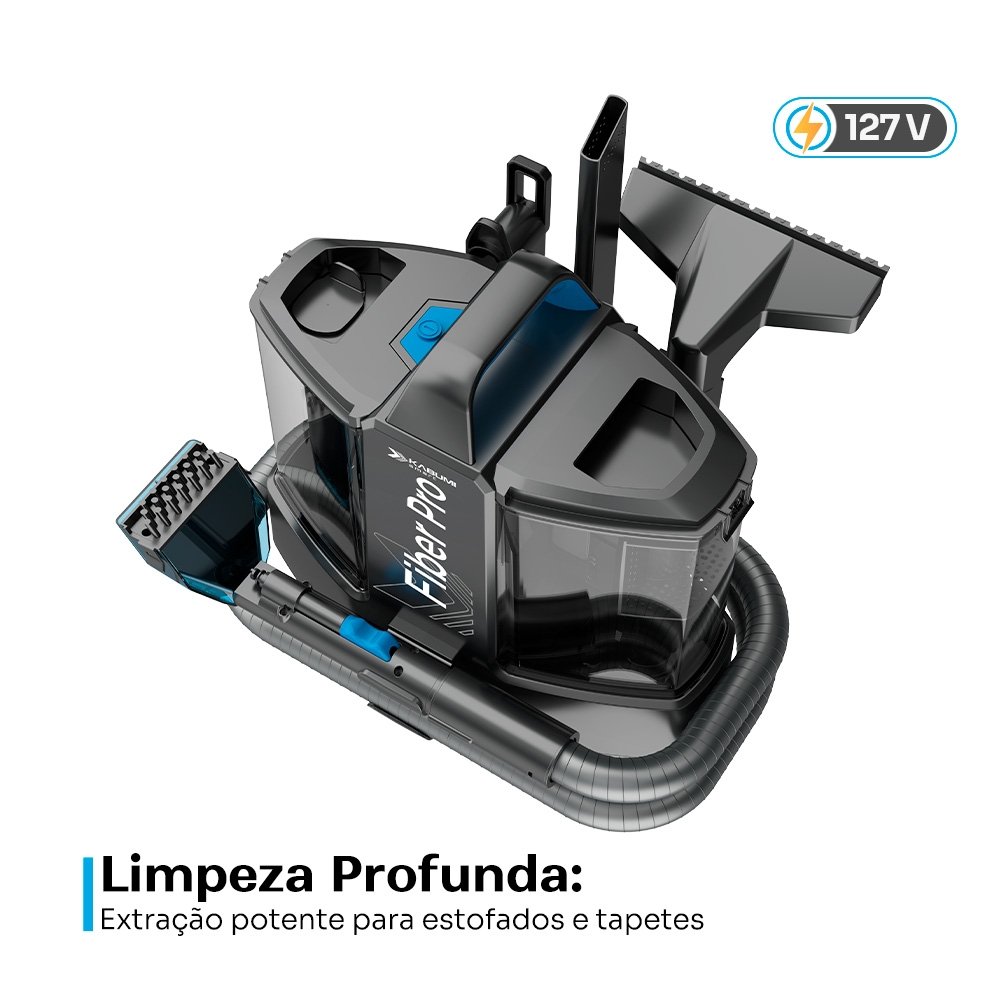 Extratora de Sujeira Balão.info! smart Fiber Pro, Pulveriza, Esfrega e Extrai, Com Sistema de Autolimpeza, Sucção Forte 11KPa, 127V - ( Balão.info - foto 2