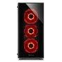 Gabinete Sharkoon TG5, ATX,  LED Vermelho, Lateral  e Frontal em Vidro Temperado,4x Cooler Fan, Preto - TG5