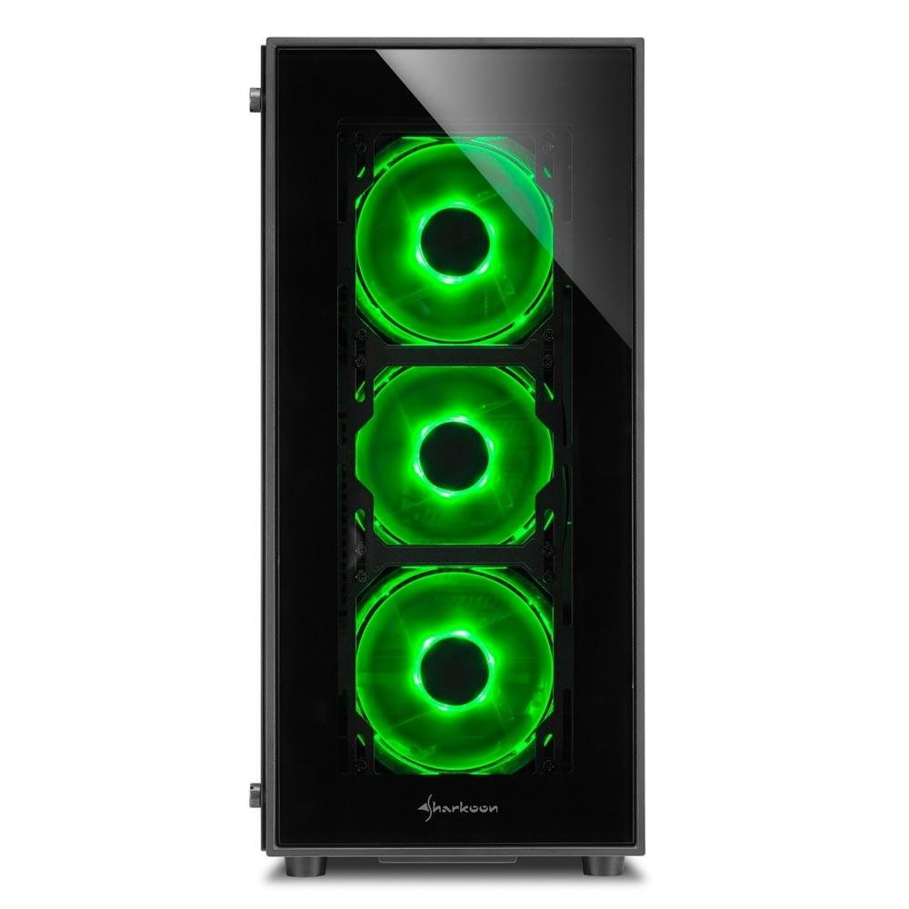 Gabinete Sharkoon TG5 Green Vidro Temperado 4mm Led Fan 12cm ATX Gabinete Sharkoon TG5 Green Vidro Temperado 4mm Led Fan 12cm ATX