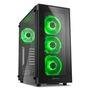 Gabinete Sharkoon TG5 Green Vidro Temperado 4mm Led Fan 12cm ATX