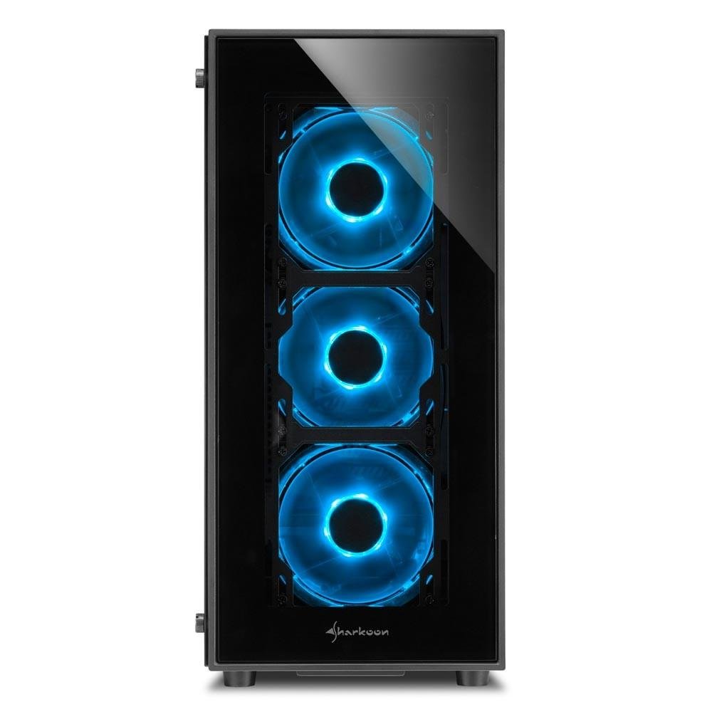 Imagem 4 de 6 do produto Gabinete Sharkoon TG5 Blue Vidro Temperado 4mm Led Fan 12cm ATX