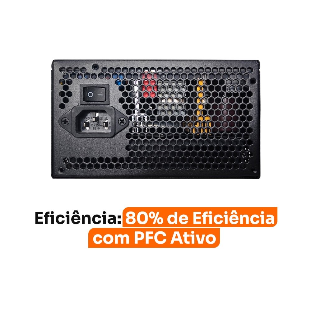 Fonte Balão.info Sledger 550W, 80 Plus White, PFC ativo, Bivolt - HFN550PT - view 5