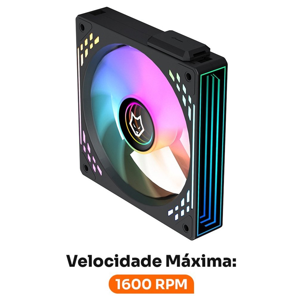 Imagem 4 de 6 do produto Ventoinha Gamer Husky Arctic Magnetic, Rolamento Hidráulico, 120mm, ARGB 5V 3-Pin - HCF400MAG
