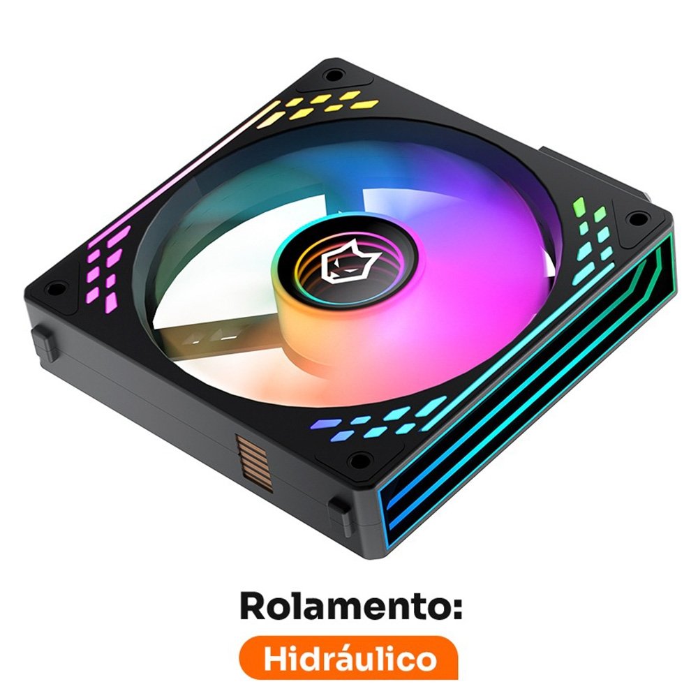 Imagem 5 de 6 do produto Ventoinha Gamer Husky Arctic Magnetic, Rolamento Hidráulico, 120mm, ARGB 5V 3-Pin - HCF400MAG
