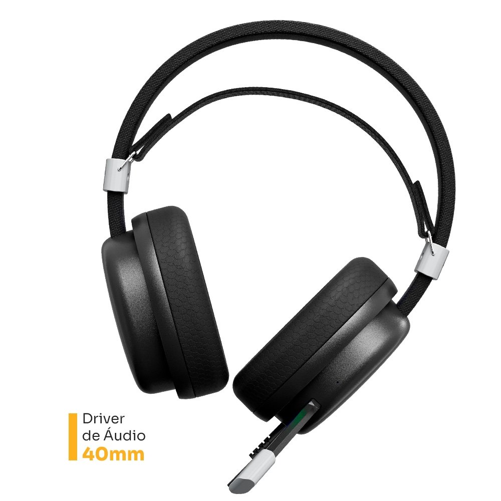 Headset Gamer ( Balão.info) Permafrost, USB, 7.1 surround, Driver 40mm, Microfone Omnidirecional, Cabo 2m, Preto - ( Balão.info - foto 2