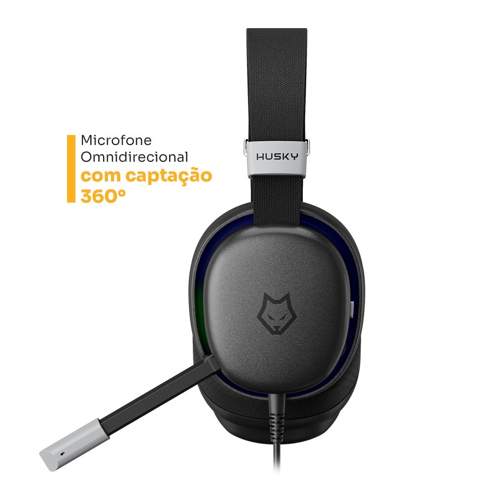 Headset Gamer ( Balão.info) Permafrost, USB, 7.1 surround, Driver 40mm, Microfone Omnidirecional, Cabo 2m, Preto - ( Balão.info - foto 4