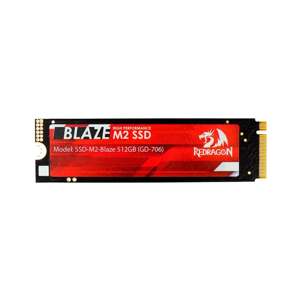 Imagem 2 de 4 do produto SSD Redragon Blaze, 512GB, M.2 2280, NVMe PCIe Gen 4.0, Leitura 7050 MB/s, Gravação 4200 MB/s - GD-706