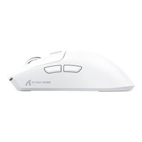 Mouse Gamer sem Fio Attack Shark X1, Ultraleve, com Base de Carregamento Magnético RGB, Tri-Mode, 40.000 DPI, Sensor Óptico PAW3395 PRO, 6 Botões - Branco