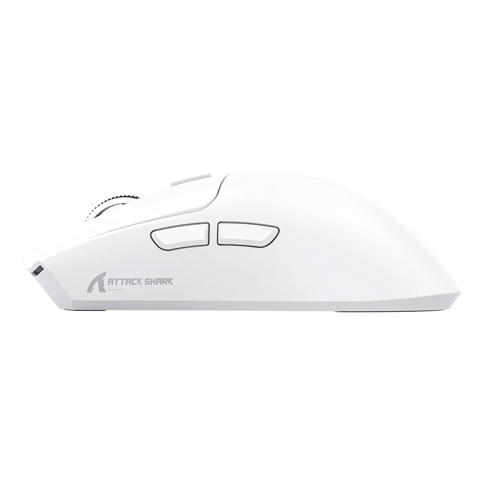 Mouse Gamer sem Fio Attack Shark X1, Ultraleve, com Base de Carregamento Magnético RGB, Tri-Mode, 40.000 DPI, Sensor Óptico PAW3395 PRO, 6 Botões - Branco - view 4