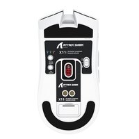 Mouse Gamer sem Fio Attack Shark X11 com Base de Carregamento Magnético RGB, Tri-Mode, 22.000 DPI, Sensor Óptico PAW3311, 5 Botões - Branco