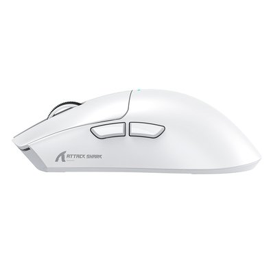 Mouse Gamer sem Fio Attack Shark X11 com Base de Carregamento Magnético RGB, Tri-Mode, 22.000 DPI, Sensor Óptico PAW3311, 5 Botões - Branco