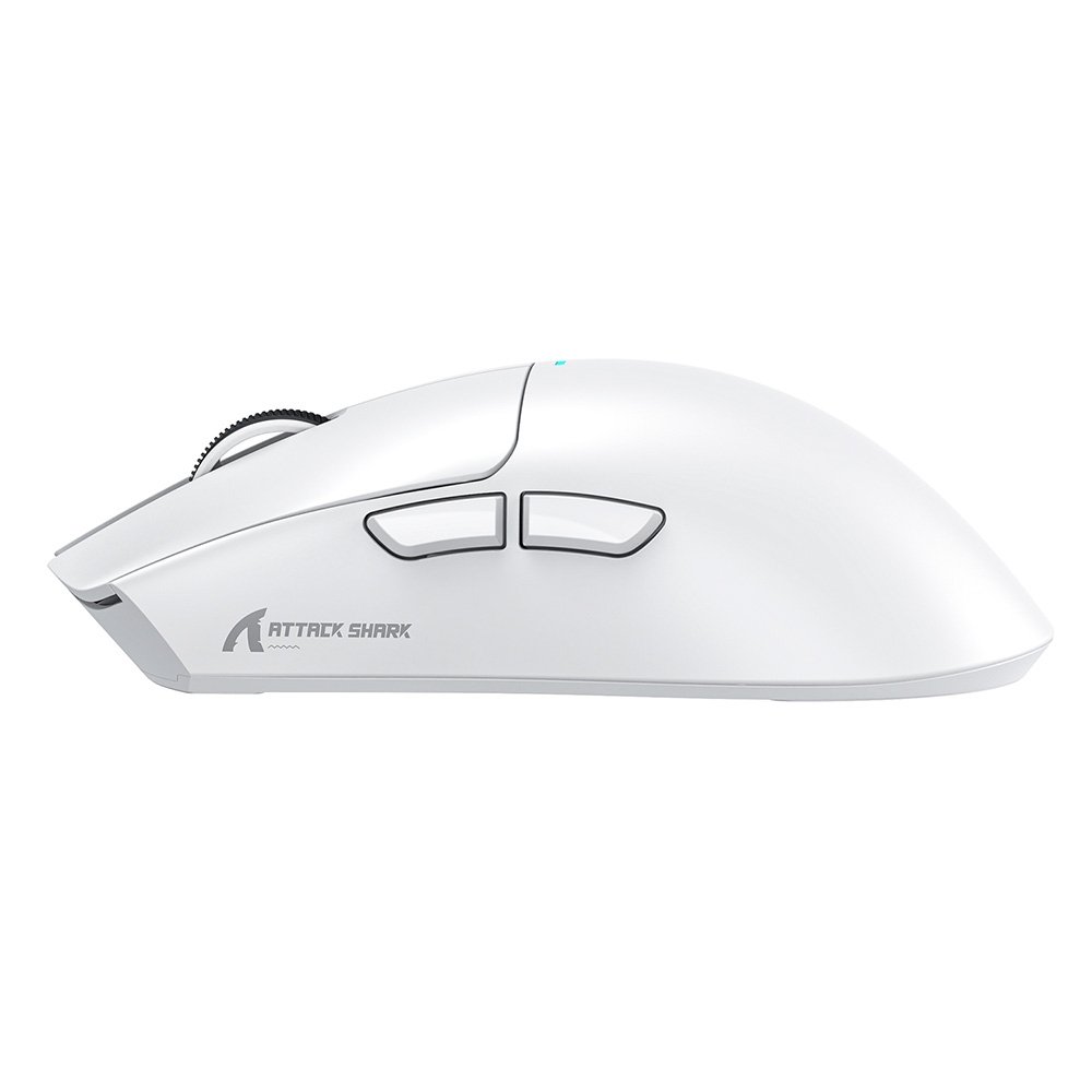 Imagem 3 de 9 do produto Mouse Gamer sem Fio Attack Shark X11 com Base de Carregamento Magnético RGB, Tri-Mode, 22.000 DPI, Sensor Óptico PAW3311, 5 Botões - Branco