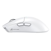 Mouse Gamer sem Fio Attack Shark X11 com Base de Carregamento Magnético RGB, Tri-Mode, 22.000 DPI, Sensor Óptico PAW3311, 5 Botões - Branco