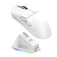 Mouse Gamer sem Fio Attack Shark X11 com Base de Carregamento Magnético RGB, Tri-Mode, 22.000 DPI, Sensor Óptico PAW3311, 5 Botões - Branco