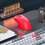 Mouse Gamer sem Fio Attack Shark X11 com Base de Carregamento Magnético RGB, Tri-Mode, 22.000 DPI, Sensor Óptico PAW3311, 5 Botões - Vermelho